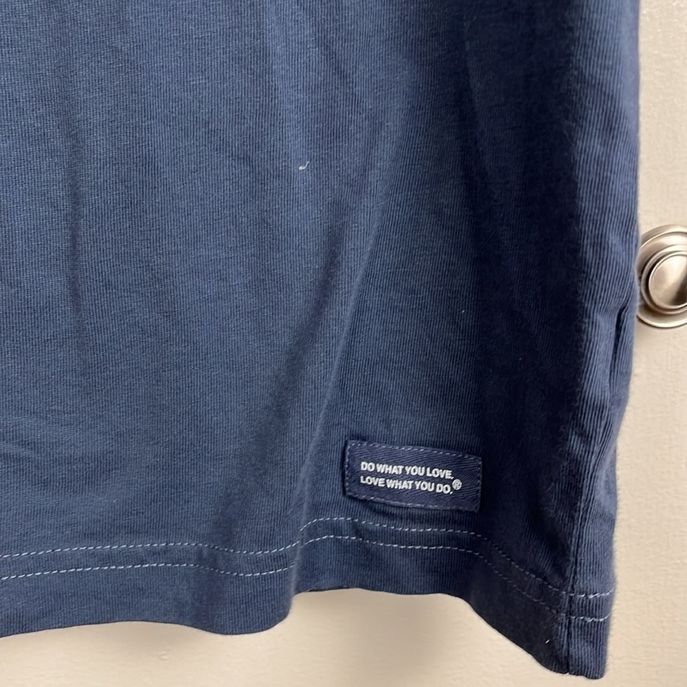 Life Is Good Men's T Shirt Blue "Shell Yeah" Turtle Screen Print 100% Cotton - Picture 3 of 7